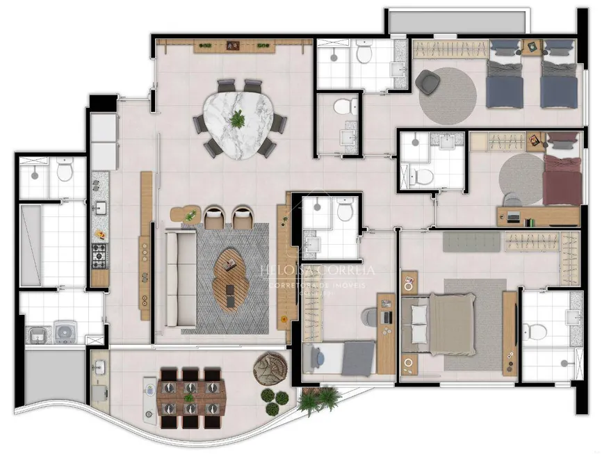 Foto 1 de Apartamento com 4 Quartos à venda, 150m² em Tirol, Natal