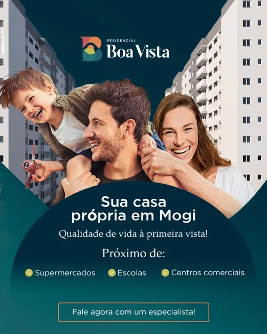 Foto 1 de Apartamento com 2 Quartos à venda, 46m² em Vila Nova Aparecida, Mogi das Cruzes