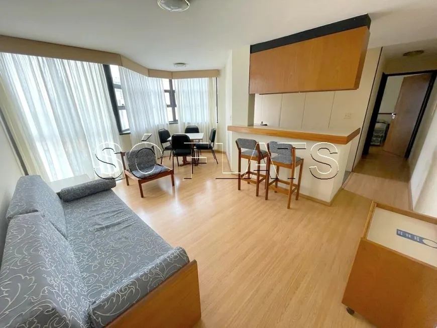 Foto 1 de Flat com 1 Quarto para alugar, 48m² em Campo Belo, São Paulo