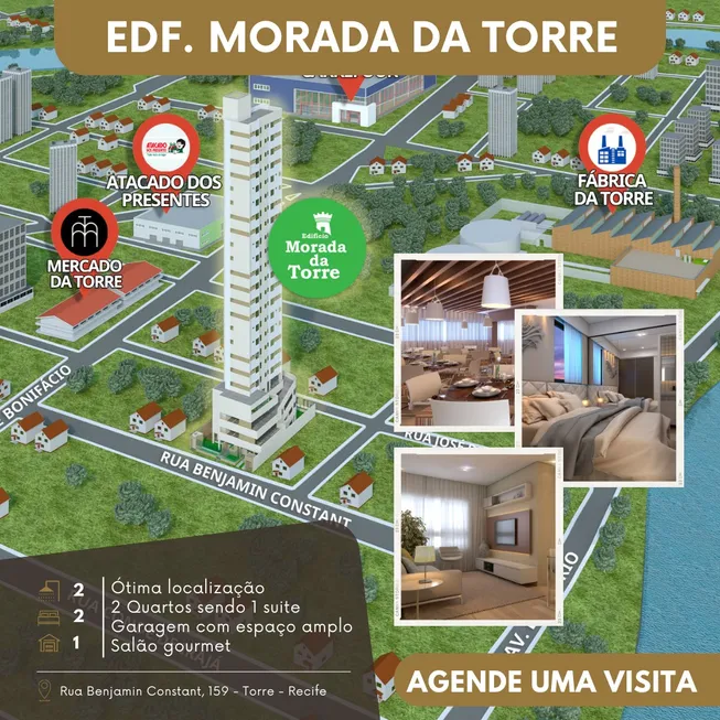 Foto 1 de Apartamento com 2 Quartos à venda, 47m² em Torre, Recife
