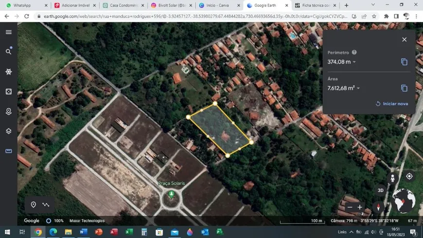 Foto 1 de Lote/Terreno à venda, 7808m² em Centro, Itaitinga