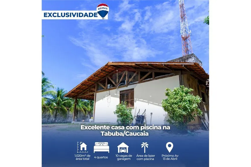 Foto 1 de Casa com 5 Quartos à venda, 1020m² em Tabuba, Caucaia