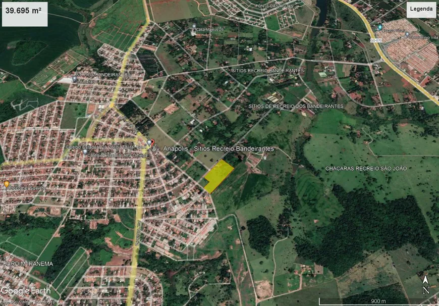 Foto 1 de Lote/Terreno à venda, 39695m² em Sitios de Recreio dos Bandeirantes, Goiânia