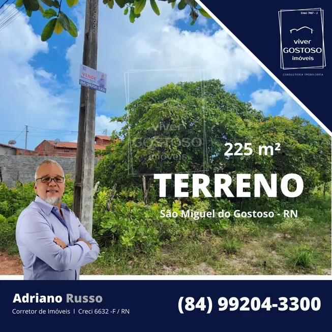 Foto 1 de Lote/Terreno à venda, 225m² em Centro, São Miguel do Gostoso