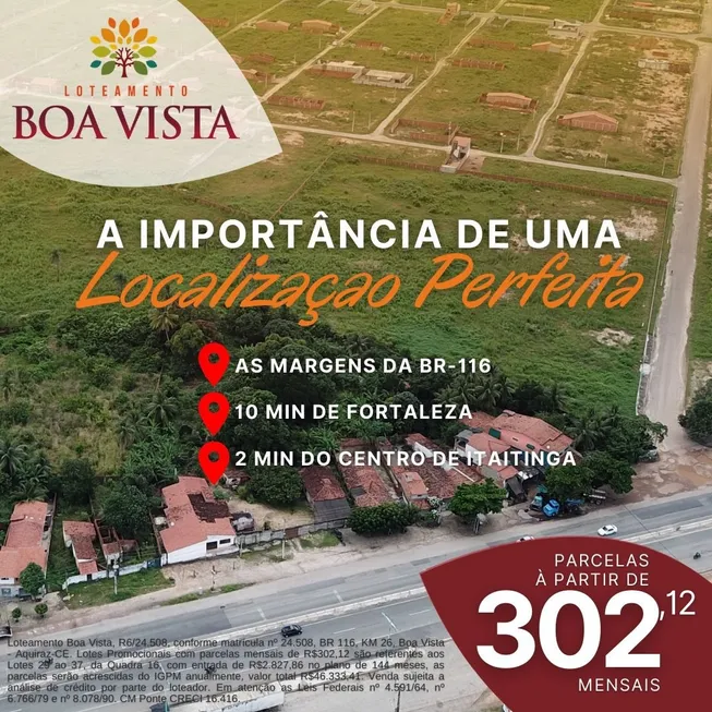 Foto 1 de Lote/Terreno com 1 Quarto à venda, 150m² em Centro, Itaitinga