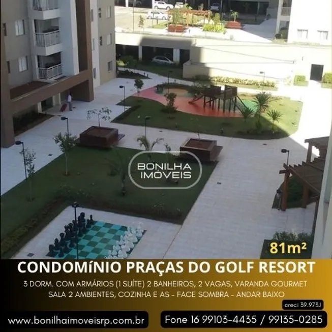 Foto 1 de Apartamento com 3 Quartos à venda, 81m² em Vila do Golf, Ribeirão Preto