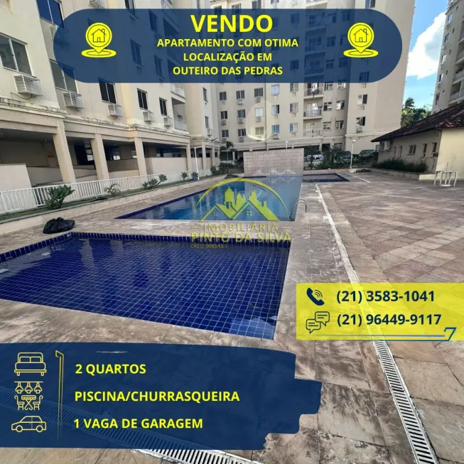 Foto 1 de Apartamento com 2 Quartos à venda, 55m² em Outeiro Das Pedras, Itaboraí