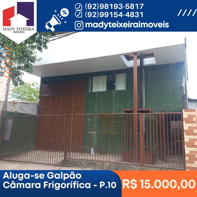 Foto 1 de Galpão/Depósito/Armazém para alugar, 300m² em Parque Dez de Novembro, Manaus