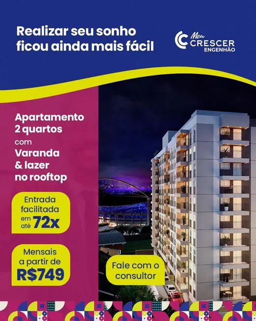 Foto 1 de Apartamento com 2 Quartos à venda, 44m² em Todos os Santos, Rio de Janeiro