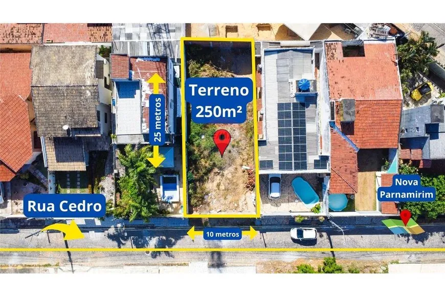 Foto 1 de Lote/Terreno à venda, 250m² em Nova Parnamirim, Parnamirim