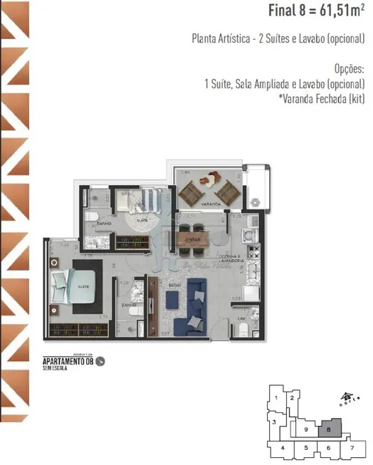 Foto 1 de Apartamento com 2 Quartos à venda, 62m² em Nova Aliança, Ribeirão Preto