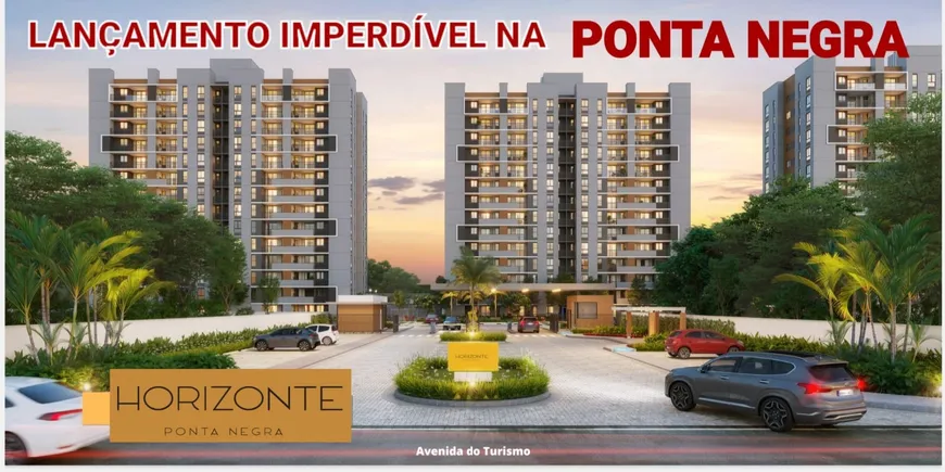 Foto 1 de Apartamento com 3 Quartos à venda, 77m² em Ponta Negra, Manaus