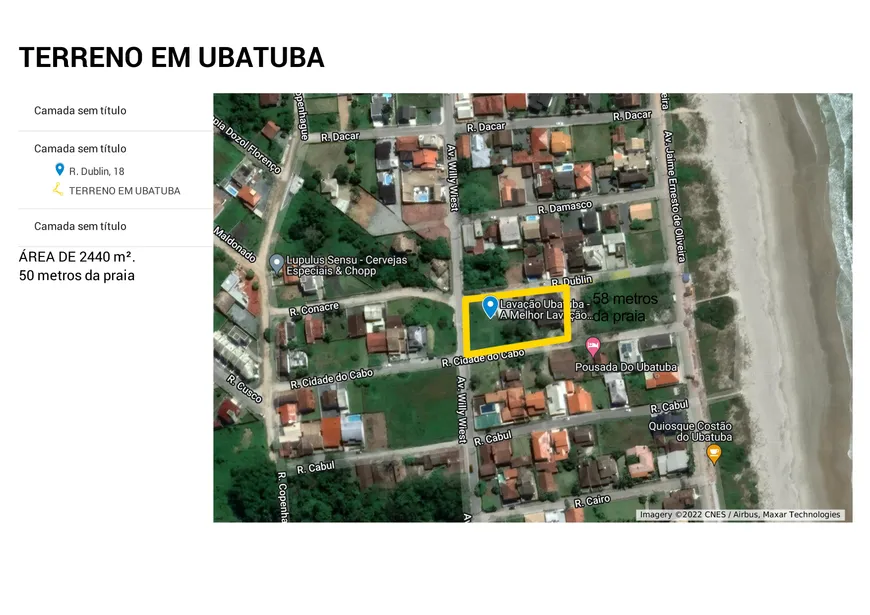 Foto 1 de Lote/Terreno à venda, 2440m² em Ubatuba, São Francisco do Sul