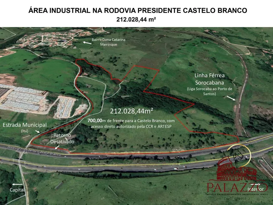 Foto 1 de Lote/Terreno à venda, 212028m² em Dona Catarina, São Roque