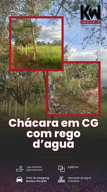 Foto 1 de Fazenda/Sítio à venda, 2000m² em Zona Rural, Campo Grande