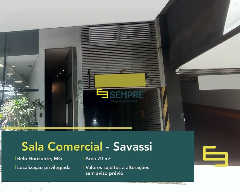 Foto 1 de Sala Comercial para alugar, 70m² em Savassi, Belo Horizonte