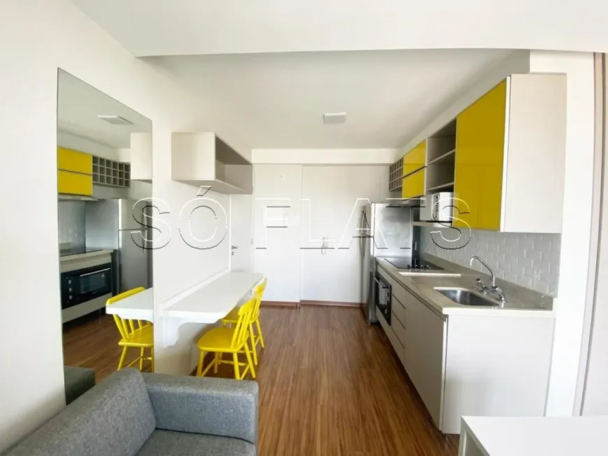 Foto 1 de Flat com 1 Quarto à venda, 32m² em Brooklin, São Paulo