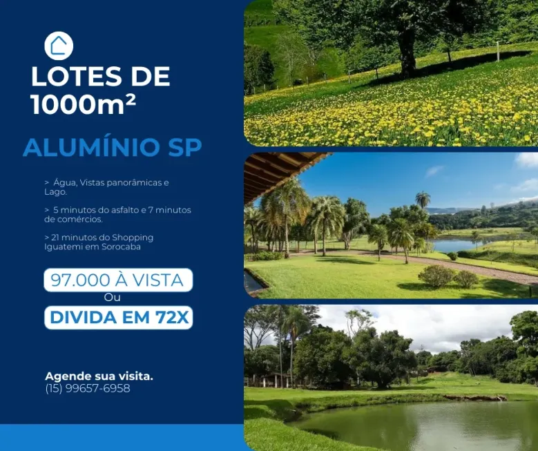 Foto 1 de Lote/Terreno à venda, 1000m² em Figueiras, Alumínio