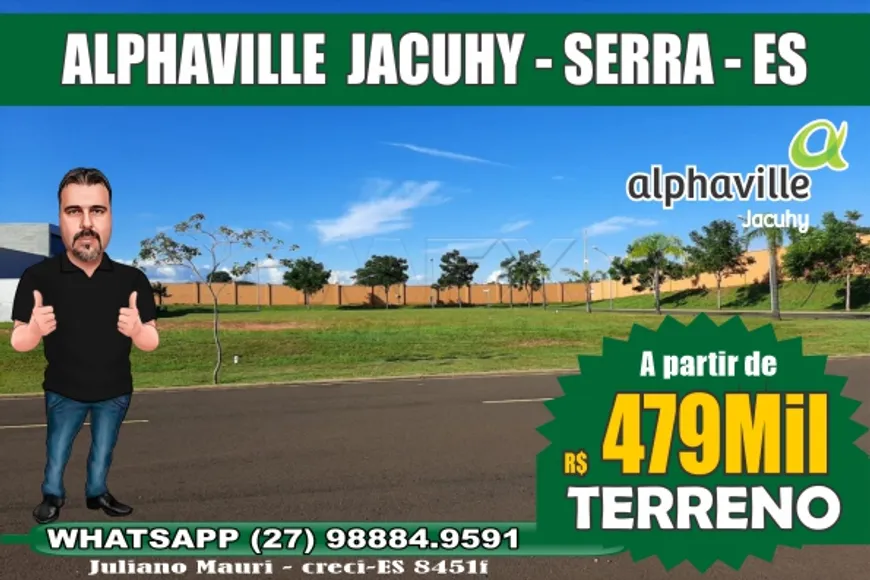 Foto 1 de Lote/Terreno à venda, 477m² em Alphaville Jacuhy, Serra