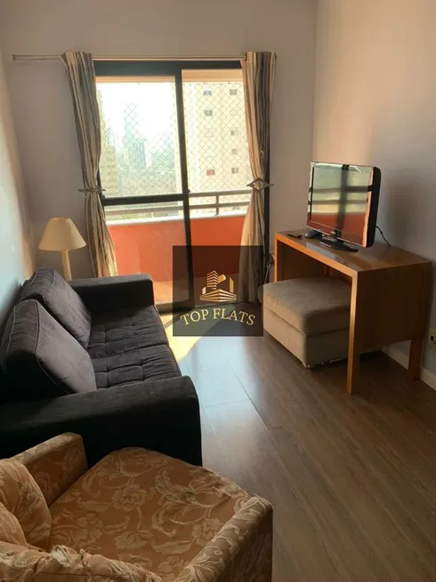 Foto 1 de Flat com 1 Quarto para alugar, 54m² em Brooklin, São Paulo