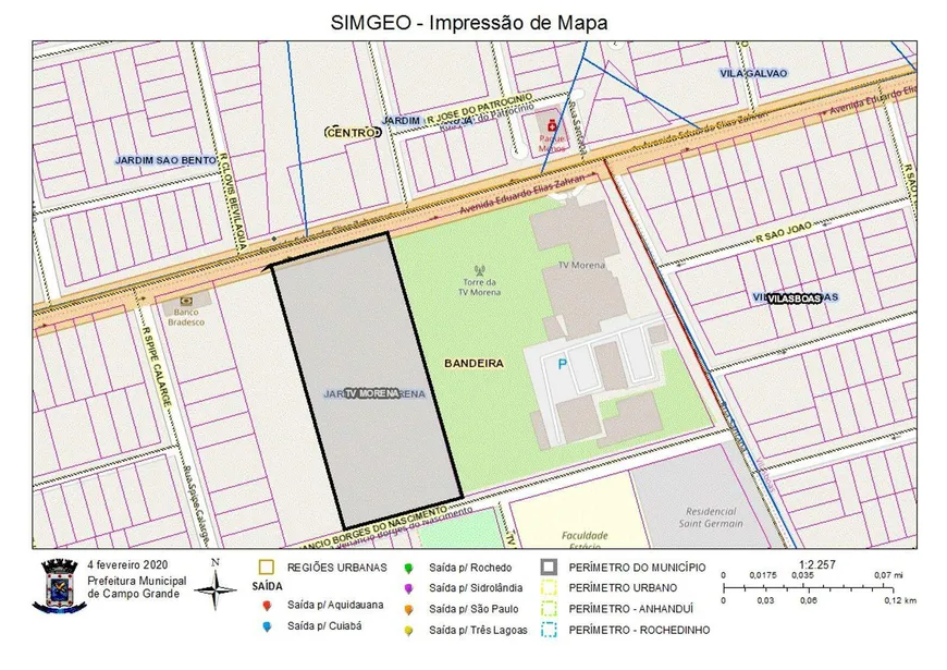 Foto 1 de Lote/Terreno à venda, 14555m² em Jardim TV Morena, Campo Grande