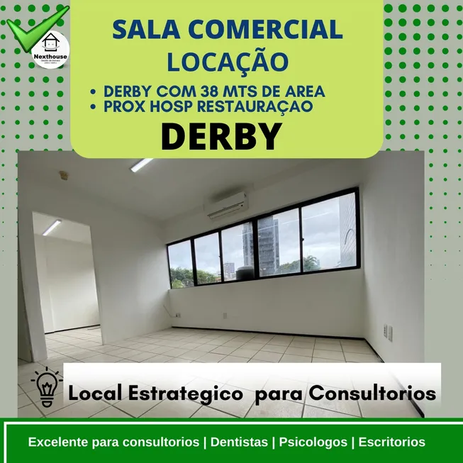 Foto 1 de Sala Comercial para alugar, 32m² em Derby, Recife