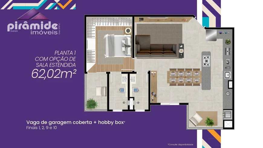 Foto 1 de Apartamento com 2 Quartos à venda, 62m² em Jardim Augusta, São José dos Campos