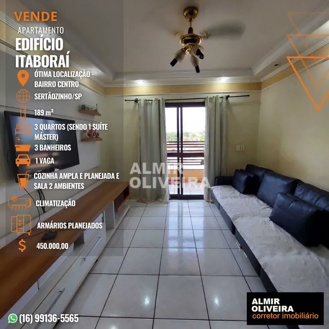 Foto 1 de Apartamento com 3 Quartos à venda, 189m² em Centro, Sertãozinho