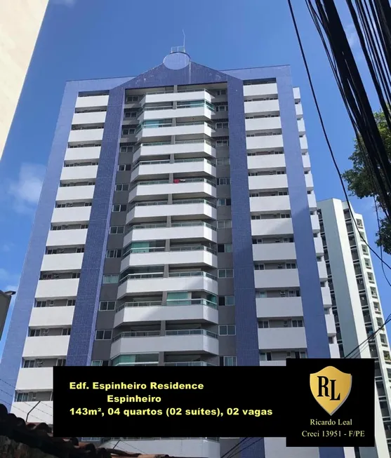 Foto 1 de Apartamento com 4 Quartos à venda, 143m² em Espinheiro, Recife