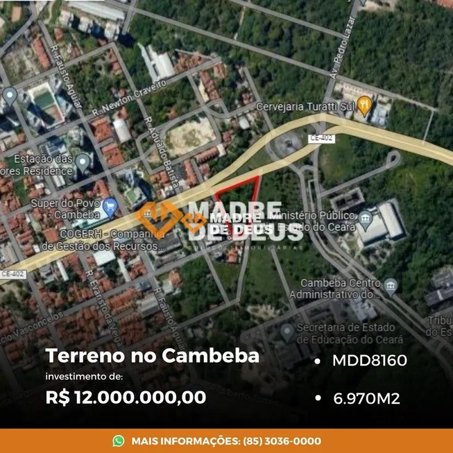 Foto 1 de Lote/Terreno à venda, 6970m² em Cambeba, Fortaleza