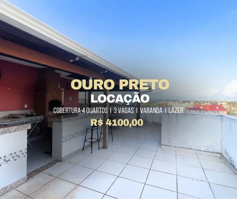 Foto 1 de Cobertura com 4 Quartos para alugar, 240m² em Ouro Preto, Belo Horizonte