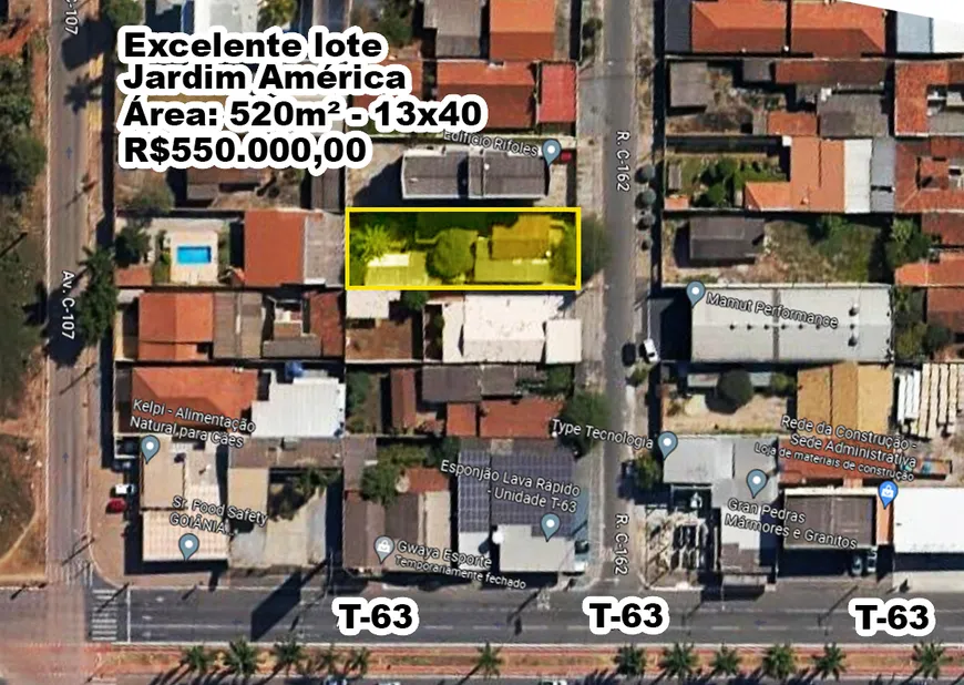 Foto 1 de Lote/Terreno à venda, 520m² em Jardim América, Goiânia