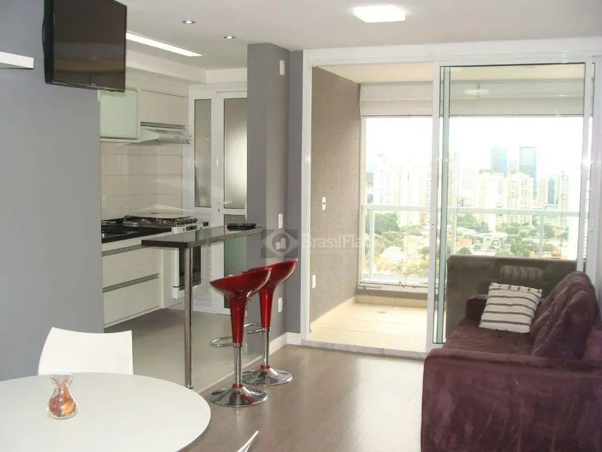 Foto 1 de Flat com 1 Quarto para alugar, 44m² em Brooklin, São Paulo