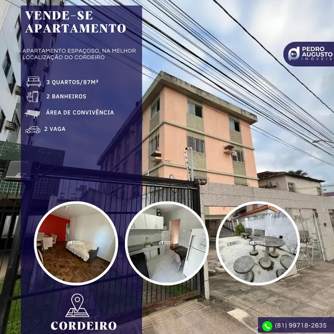 Foto 1 de Apartamento com 3 Quartos à venda, 87m² em Cordeiro, Recife