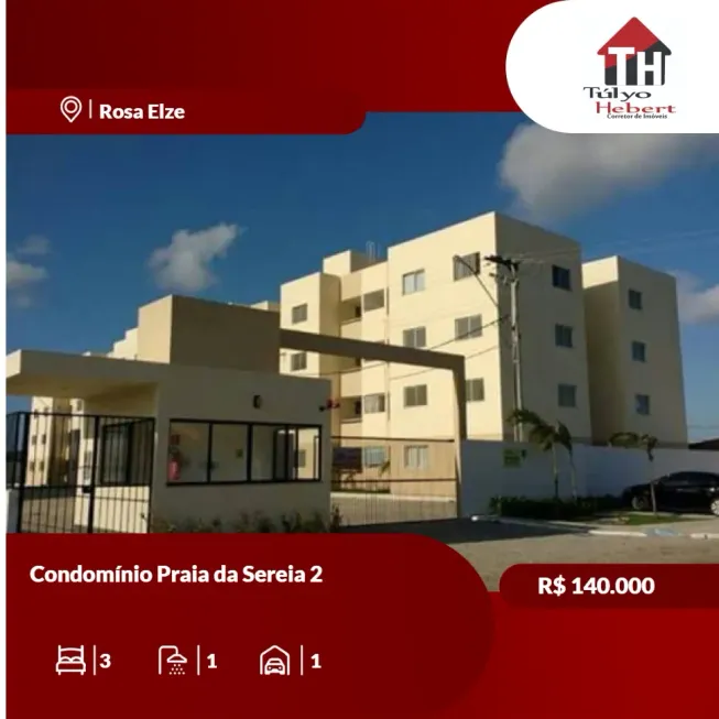 Foto 1 de Apartamento com 3 Quartos à venda, 60m² em Rosa Elze, São Cristóvão