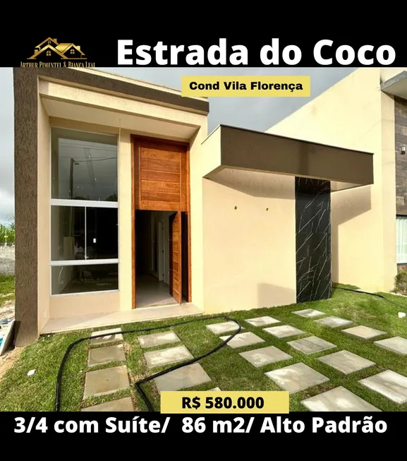 Foto 1 de Casa de Condomínio com 3 Quartos à venda, 86m² em Abrantes, Camaçari