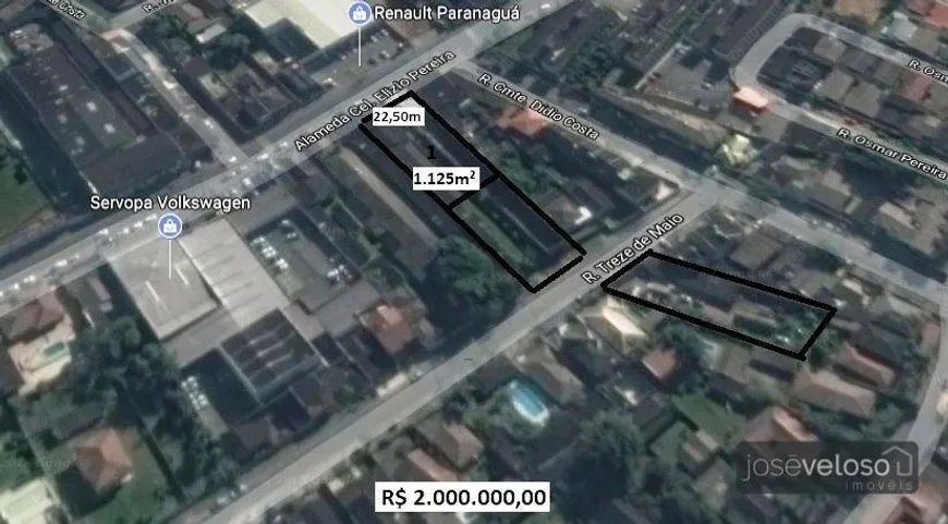 Foto 1 de Lote/Terreno à venda, 1125m² em Estradinha, Paranaguá