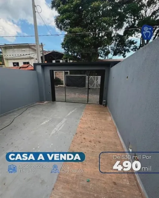 Foto 1 de Casa com 3 Quartos à venda, 78m² em Vila São Paulo, Mogi das Cruzes