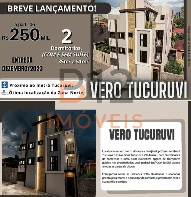 Foto 1 de Apartamento com 2 Quartos à venda, 36m² em Tucuruvi, São Paulo