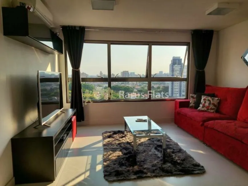 Foto 1 de Flat com 2 Quartos à venda, 74m² em Brooklin, São Paulo