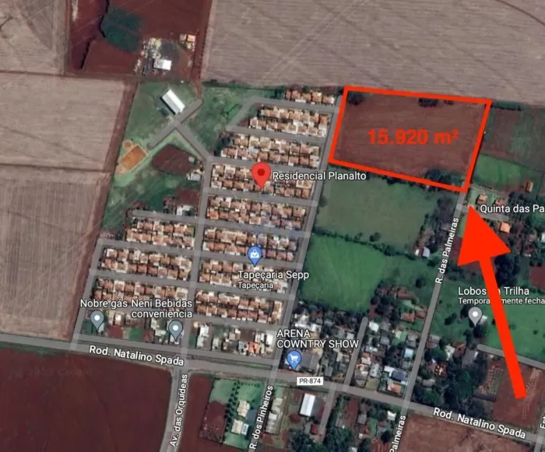 Foto 1 de Lote/Terreno à venda, 15920m² em Centro, Santa Terezinha de Itaipu