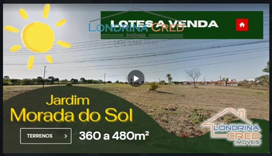 Foto 1 de Lote/Terreno à venda, 423m² em Jardim Morada do Sol, Cambé