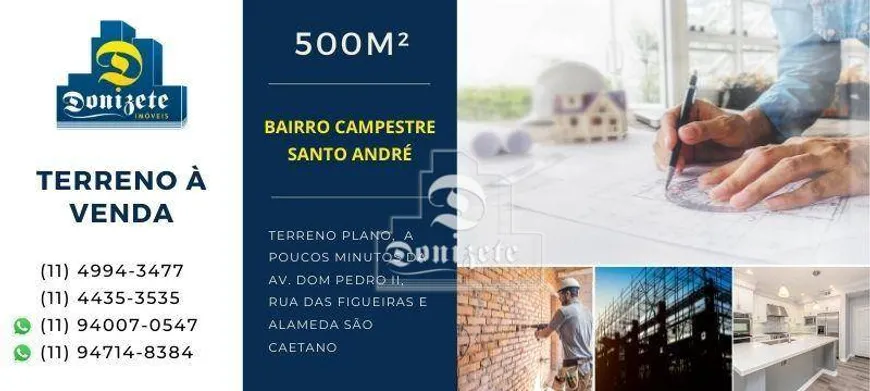 Foto 1 de Lote/Terreno à venda, 500m² em Campestre, Santo André