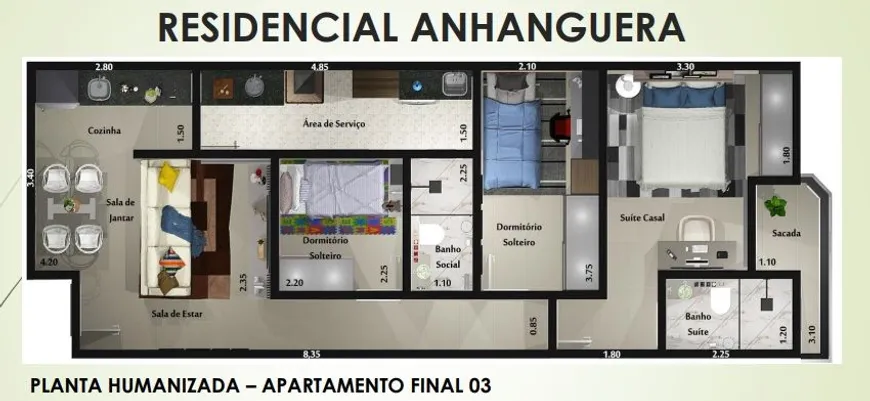 Foto 1 de Apartamento com 3 Quartos à venda, 79m² em Vila Curuçá, Santo André