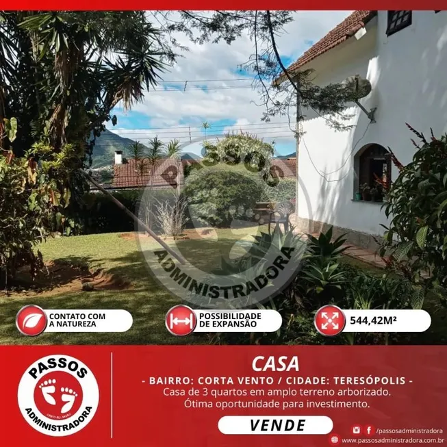 Foto 1 de Casa com 3 Quartos à venda, 544m² em Corta Vento, Teresópolis