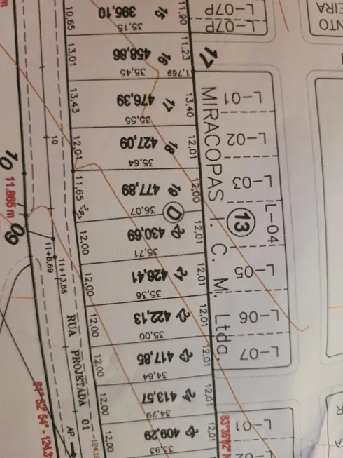 Foto 1 de Lote/Terreno à venda, 415m² em Jardim Alvorada, Mirassol