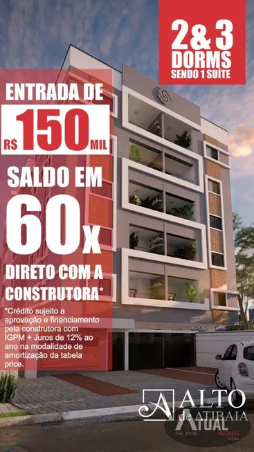 Foto 1 de Apartamento com 2 Quartos à venda, 61m² em Alvinopolis, Atibaia