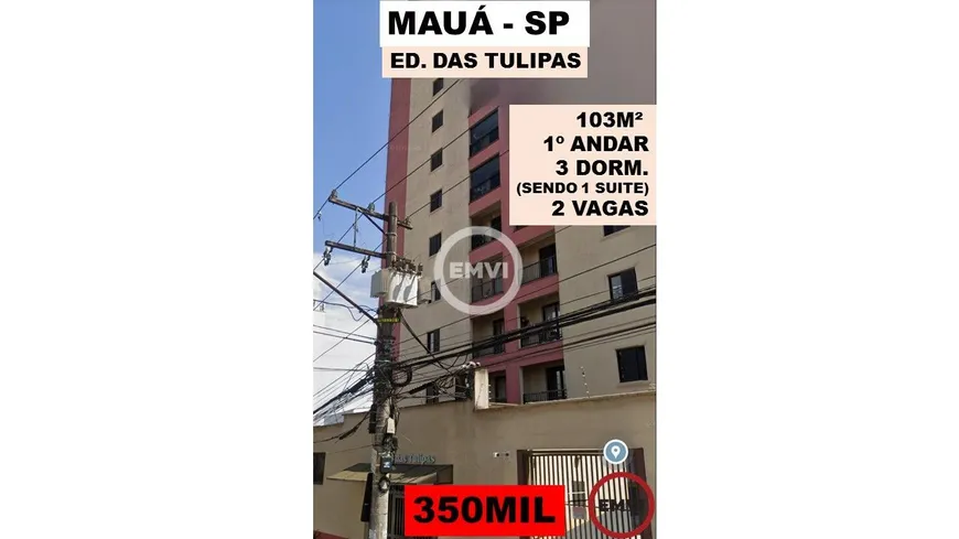 Foto 1 de Apartamento com 3 Quartos à venda, 103m² em Vila Bocaina, Mauá