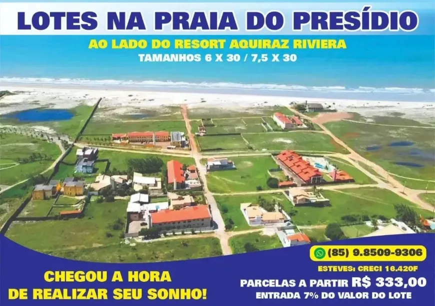 Foto 1 de Lote/Terreno à venda, 225m² em PRAIA DO PRESIDIO, Aquiraz