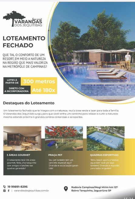 Lote/Terreno na Avenida Guido Tozzi, Km 127, TANQUINHO VELHO em Jaguariúna,  por R$ 234.000 - Viva Real